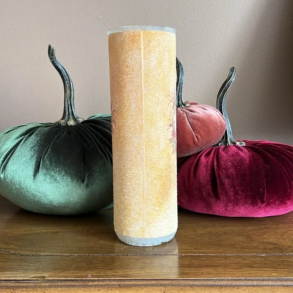 Vintage Autumn Scene Sugar Glass Candle - Picture 2 of 5